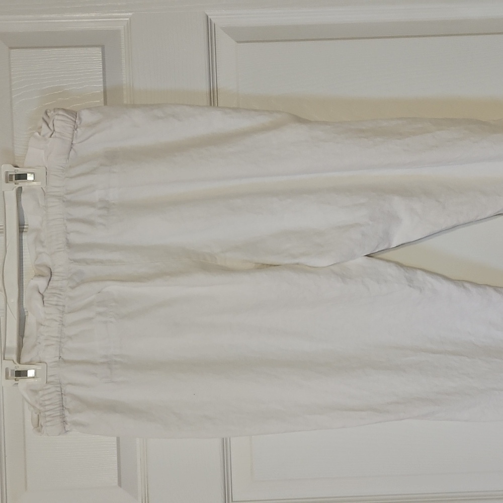 Soho New York & Co White Linen & Viscose High Rise Pants - Picture 13 of 13